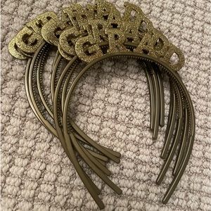 Sparkly graduation party headbands PACK OF 8